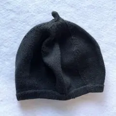 こどもビームス コットン100% ベレー帽 黒 2y