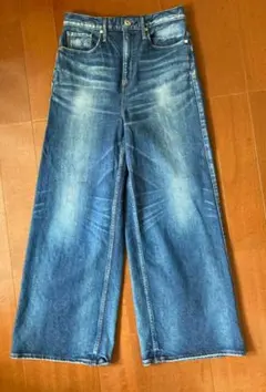 ハグオーワー⭐︎裾フリンジカーブデニムパンツ美品 - メルカリ