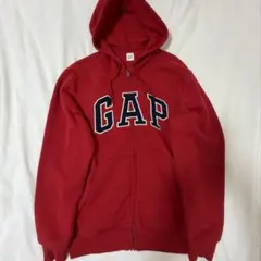 GAP ジップアップパーカー レッド M