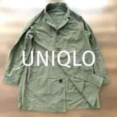 UNIQLO ユニクロ カーキ ステンカラーコートのサムネイル