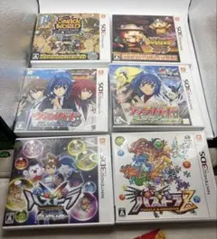 【６本セット】ニンテンドー3DSソフト まとめ売り スナックワールド パズドラ