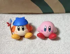 座る 星のカービィ　バンダナワドルディ&カービィ