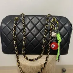CHANEL ヴィンテージラムスキンマトラッセ チェーンショルダー美品のサムネイル
