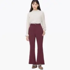 【GU】カットソーカラーフレアスラックス