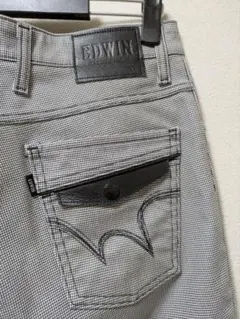 EDWIN チェック柄 ストレートパンツ サイズ 31 裏起毛