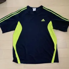adidas Climacool Tシャツ ネイビー 蛍光イエロー