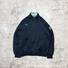 PUMA トラックジャケット ジップアップ ジャージ ネイビー 刺繍ロゴ y2k