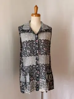 used レトロ 花柄 ベスト 古着 ヴィンテージ vintageのサムネイル