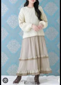 somariホワイトニットワンピース