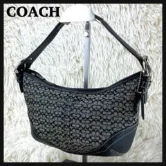 極美品】COACH コーチ シグネチャー ソーホー ワンショルダー ブラック
