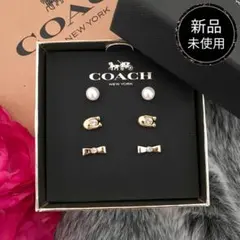 極美品 コーチ パヴェ レキシー ハギー ピアス 恐竜 ラインストーン 