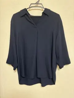 UNIQLO レーヨンスキッパーブラウス/7分袖　XL