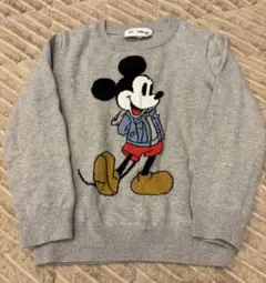 GAP Disney ミッキーマウス ニットセーター　5years110 グレー