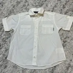 コムサイズム　白半袖Yシャツ　110 綿100%