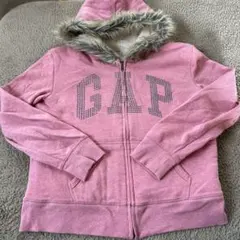 GAP KIDS　裏ボアファー付きパーカー★XXL★ピンク