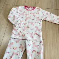 【美品】ユニコーン柄 フリースパジャマ 120cm