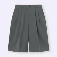 【新品】　GU バミューダショートパンツNTQ+E ダークグレー　Lサイズ