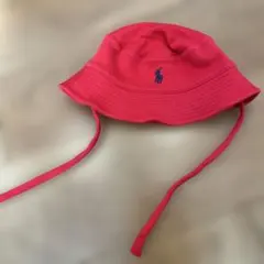 Ralph Lauren ベビー バケットハット レッド 0-9M 45センチ