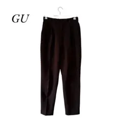GU/ジーユー/ストレッチ テーパード パンツ/タック/シンプル/伸縮性/M