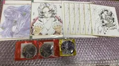 鬼滅の刃　累　累の母　ミニ色紙　箔押し缶バッジ　幕間画缶バッジ　まとめ売り　新品
