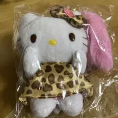 ハローキティ　しっぽ付きマスコットキーホルダー　ヒョウ　正規品