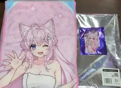 極楽湯　ホロライブ　博衣こより　マフラータオル キーホルダー