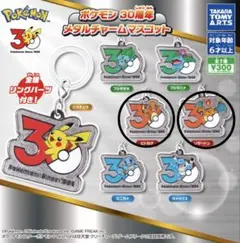ポケモン30周年メタルチャームマスコット　ヒトカゲ＆リザードン