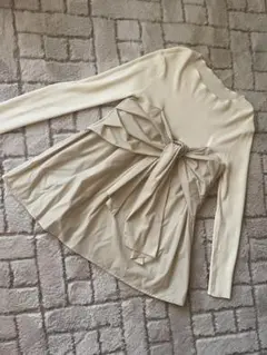 OPAQUE リボン付き薄手ニット