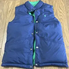 ポロラルフローレン　ダウンベスト　リバーシブル　140サイズ　ネイビー&グリーン