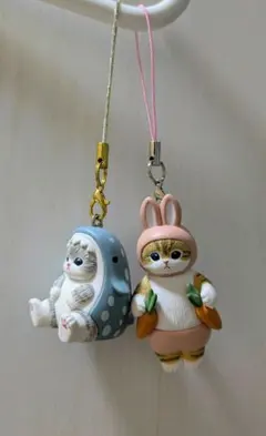 【ストラップ付き】モフサンド mofusand カプセルトイ 2個セット