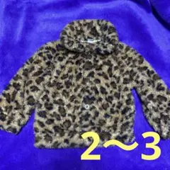 SHEIN シーイン【2〜3】ベビーサイズ　モコモコアウター　レオパード　豹柄のサムネイル
