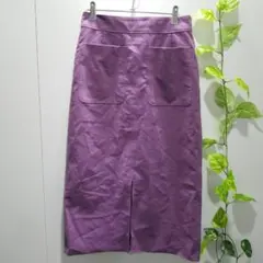 ★スピックアンドスパン タイトスカート ロングスカート 裏地あり ポケット 無地