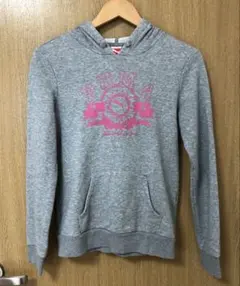 PUMA フード付き裏パイルパーカー　グレー　Mサイズ　レディース