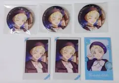 【緋八マナ】ウィンターデート 缶バッジ チェキ風カード 6点セット