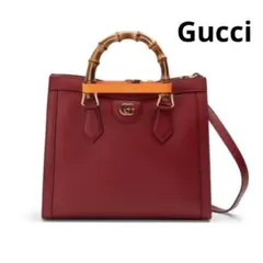 GUCCI グッチ　ダイアナ スモール　赤 レザー ショルダーバッグ