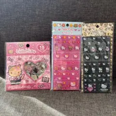 ハローキティ　タイルシール　おはじきシール　クリスタルシール　日焼けキティ