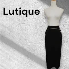 Lutique ルティーク タイトスカート ロングスカート L ウエストゴム 黒