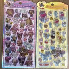 正規品 うるちゅるポップシール 日焼けキティ トムとジェリー ２種セット