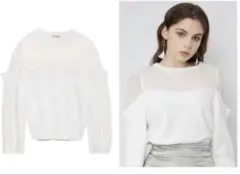 スナイデル SNIDEL レースコンビニットプルオーバー