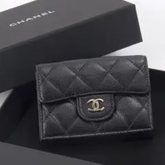 新品未使用♡【CHANEL】ブラック三つ折りミニ財布のサムネイル