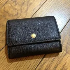 わ*ば様 COACH 黒 レザー 二つ折り コインケース