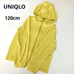 UNIQLO キッズ エアリズムUVメッシュパーカー 120cm イエロー