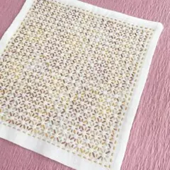 刺し子ふきんミニサイズ　変わり花刺しのサムネイル
