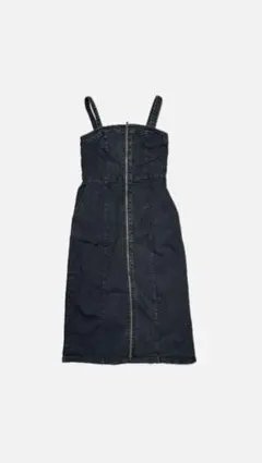 デニムフロントジップワンピース size : L【GU】