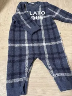 GELATO PIQUE ネイビー チェック柄 ベビーパジャマ80-90