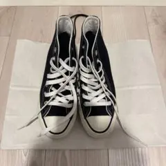 コンバース　23cm 厚底ハイカット スニーカー　黒 チャックテイラー