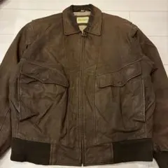 90's vintage レザー ブラウンジャケット 短丈 アメカジ ARMY - メルカリ