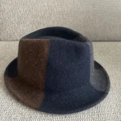 センスオブグレース フェルトハット パッチワーク 中折れ帽子 日本製風