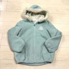 メゾピアノ ブルゾン　裏ボア　パーカー　ロゴワッペン　140