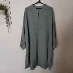 【るぅ様専用】ダブルコットン シャツワンピース